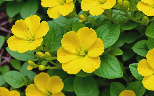 Flor amarela de mirabilis jalapa Nome científico da planta mirabilis Jalapa