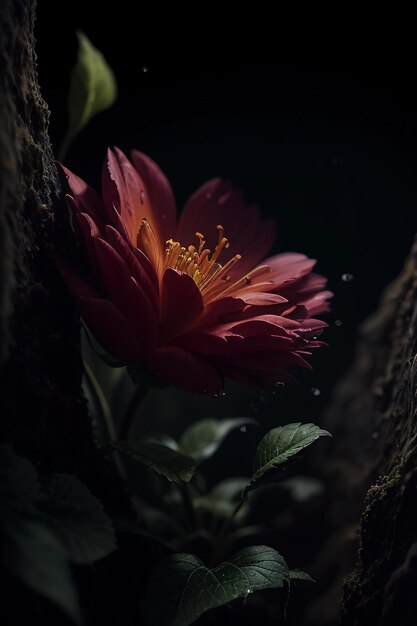 Una flor en un árbol