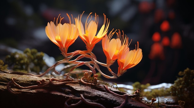 La flor del azafrán de la cobra La flor realista de la IA Generada por la imagen