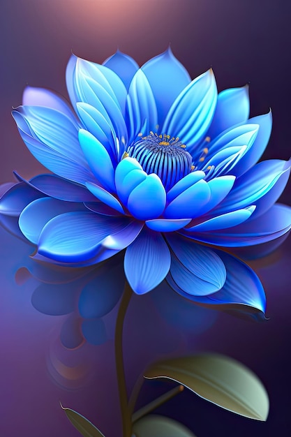 flor azul abstrata