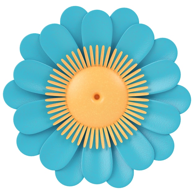 Flor Azul e Amarela