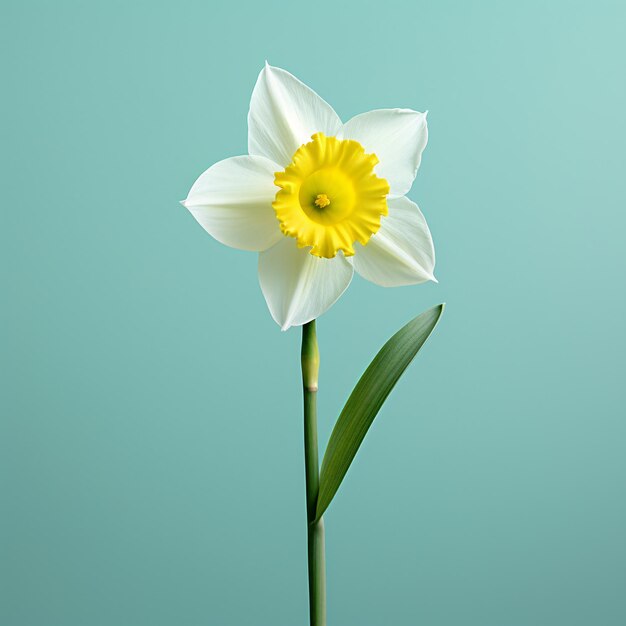 Foto una flor blanca y amarilla