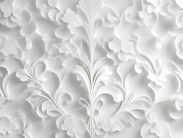 Flor blanca clásica y fondo blanco.