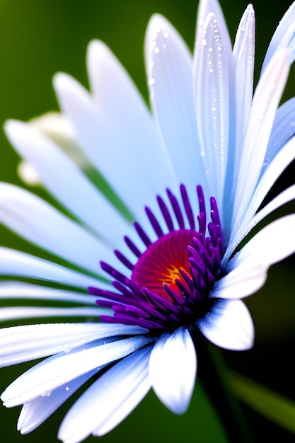 una flor blanca imagen nítida hiperrealista con colores brillantes ai generativo