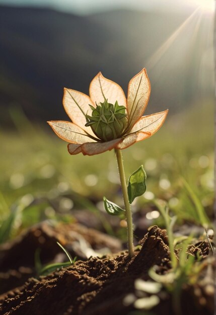 flor en el bosque