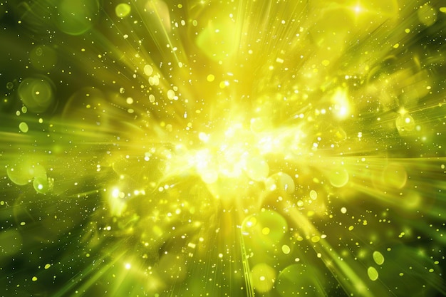 una flor brillante amarilla brillante con un fondo verde