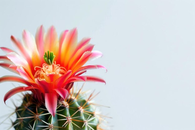 Foto la flor del cactus en flor vibrante