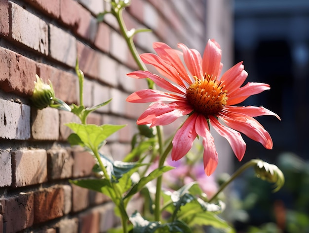 flor en la calle