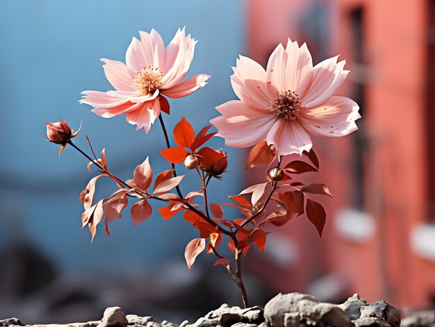 flor en la calle