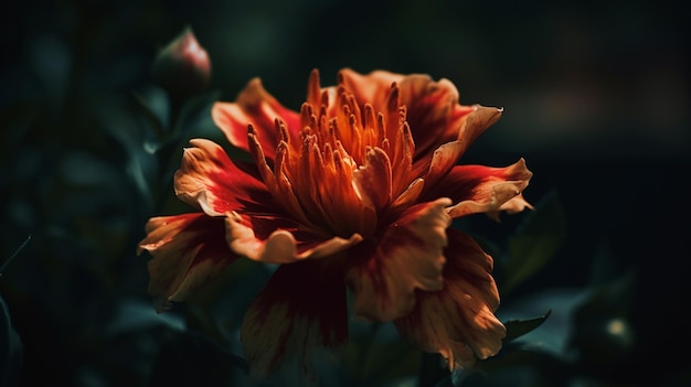 Una flor en un campo de flores.