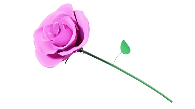 Flor capullos de rosa conjunto aislado sobre fondo blanco rosas 3d render