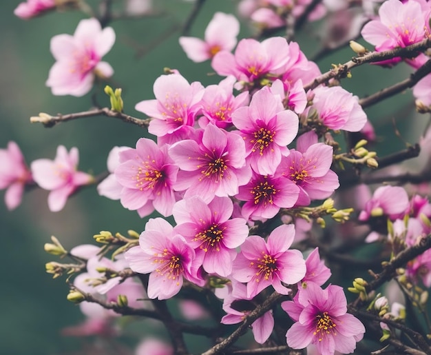 Flor de cerezo, flores rosadas y blancas.