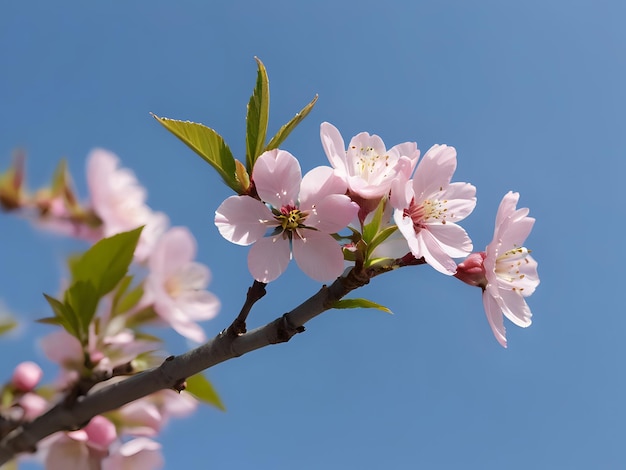 La flor del cerezo en el fondo de la primavera