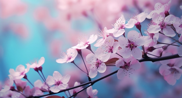 La flor del cerezo hermosas flores de primavera fondo floral