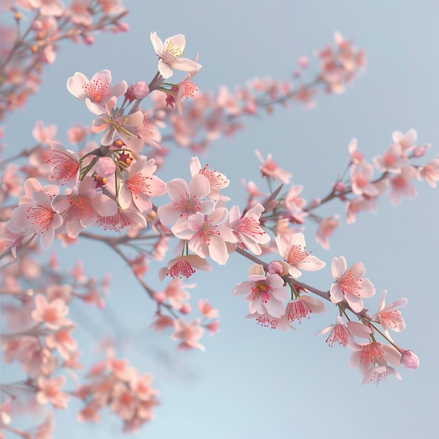 Flor de cerezo de primavera de cerca Imagen floral romántica y colorida