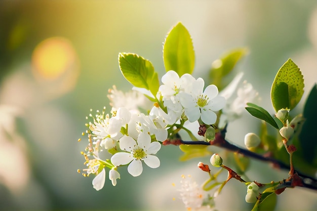 Flor de cerezo en primavera para el fondo Generado por IA