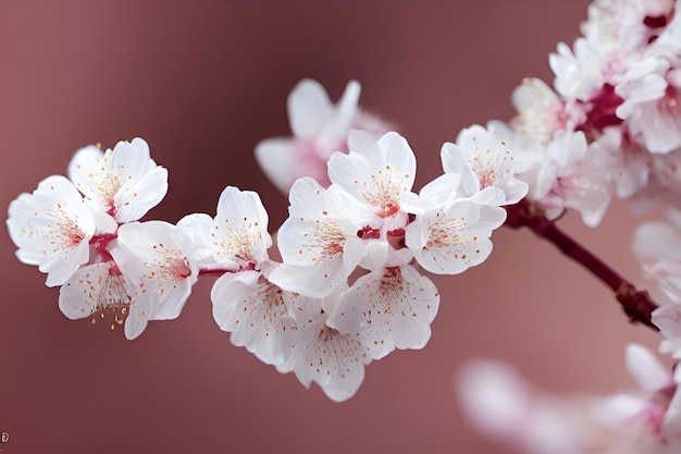 Flor de cerezo en la rama de un árbol