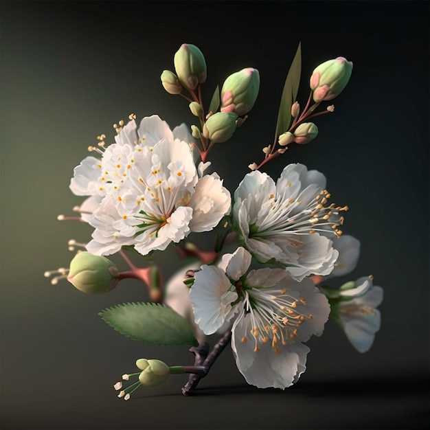 Foto flor de cerezo sakura flores blancas