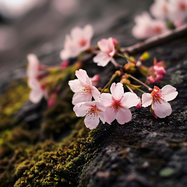 la flor de cerezo sakura en la primavera hermoso fondo de la naturaleza de cerca