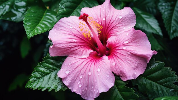 Flor de color rosa floral