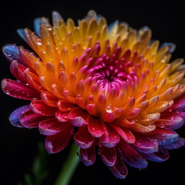 Una flor de colores con la palabra flor en ella