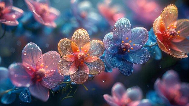 una flor colorida con la palabra flores en ella