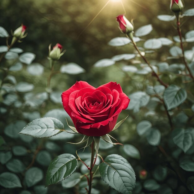 Foto la flor del corazón