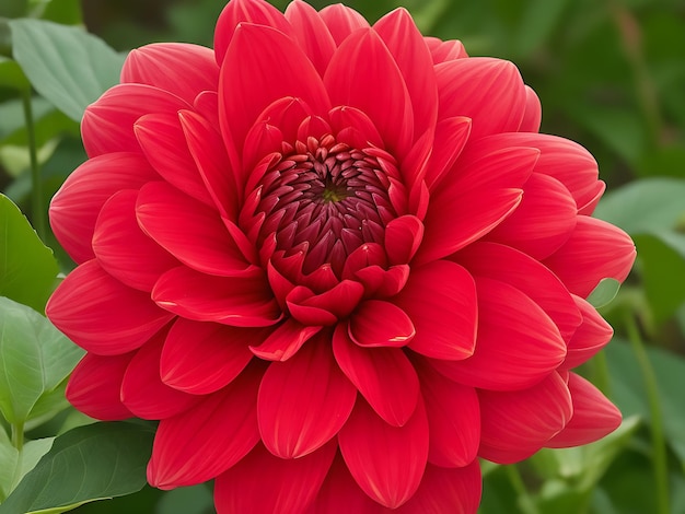 Flor de dalia roja ai generada