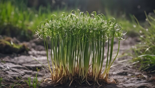 Flor de alho-poró selvagem