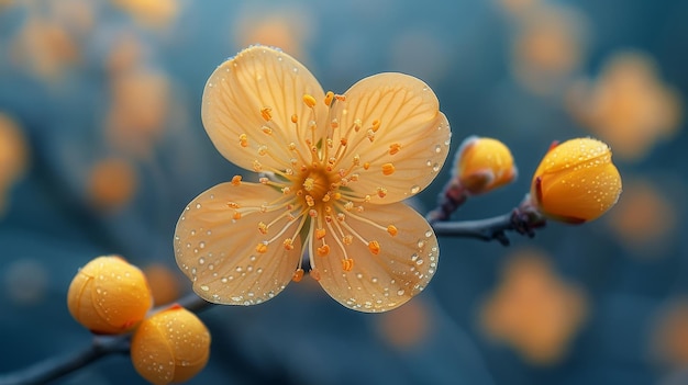 Foto flor de ano novo lunar vietnamita damasco amarelo