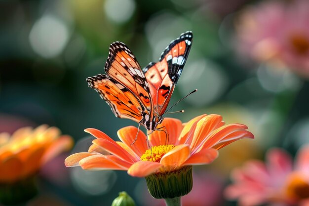 Flor de borboleta colorida gera Ai