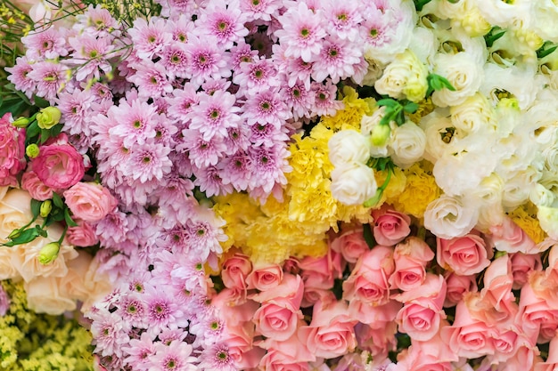 Flor de casamento misto, Multi colorido fundo floral