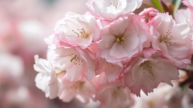 flor de cerejeira rosa fundo generativo ai