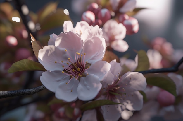 Flor de cerejeira Árvore rosa do Japão