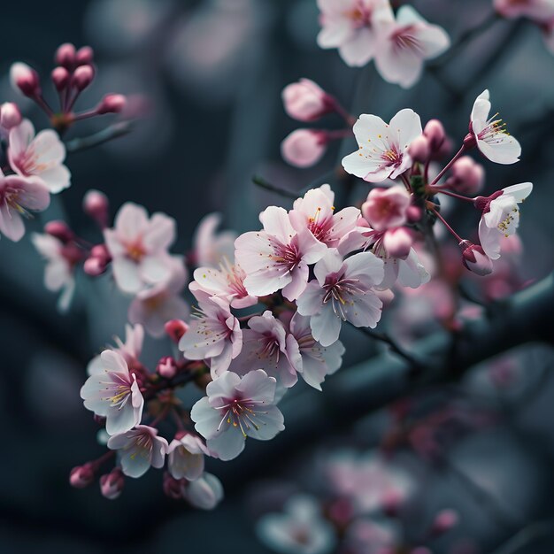 flor de cerejeira sakura na primavera bela natureza fundo de perto