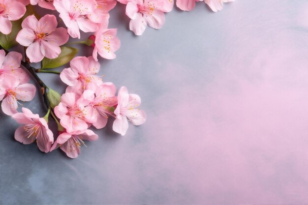 Flor de dia dos namorados buquê de folhas florais fundo de flores rosa pastel natureza casamento IA generativa