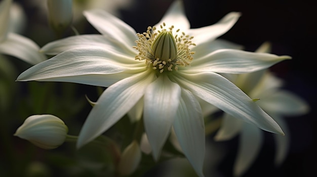 Flor de flanela lindamente floresceu IA generativa