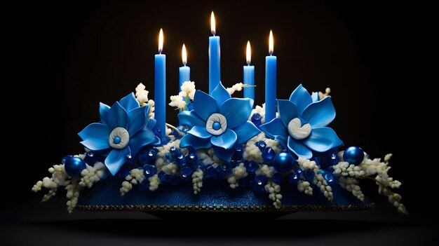 Flor de Hanukkah Menorá