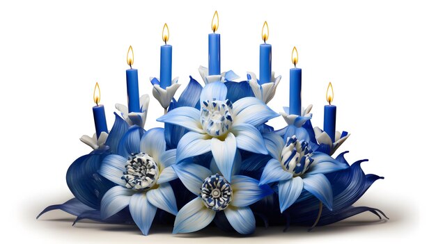 Flor de Hanukkah Menorá