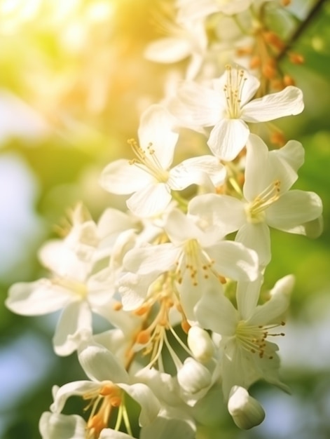 flor de jasmim branco