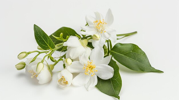 Flor de jasmim em fundo branco