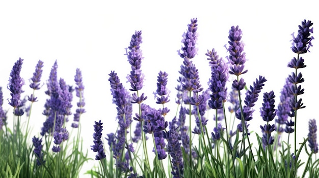 flor de lavanda em fundo branco