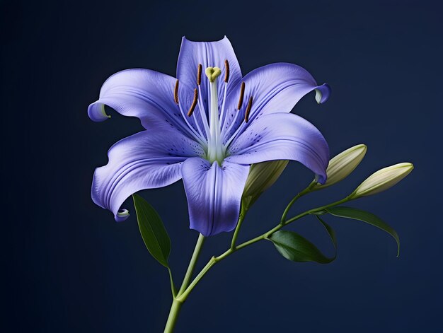 Foto flor de lírio em fundo de estúdio flor de lírio única imagens de flores bonitas