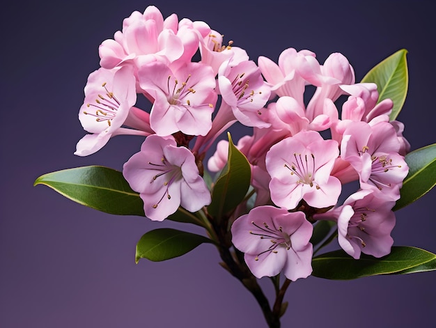 Flor de louro de montanha em fundo de estúdio única Flor de loiro de montanha Imagens de flores bonitas