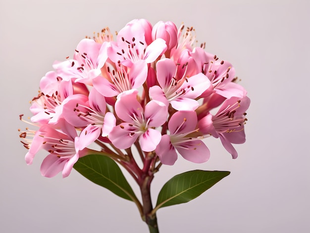 Flor de louro de montanha em fundo de estúdio única Flor de loiro de montanha Imagens de flores bonitas