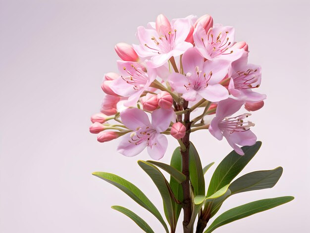 Flor de louro de montanha em fundo de estúdio única Flor de loiro de montanha Imagens de flores bonitas