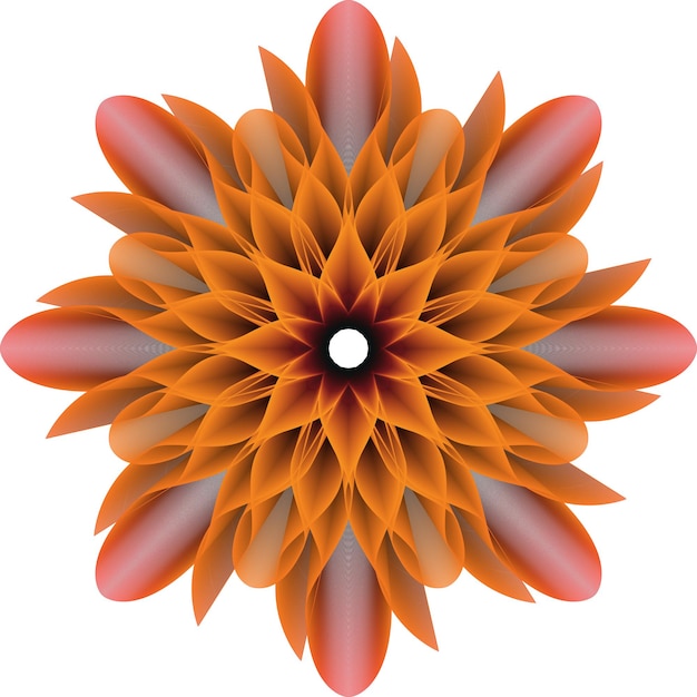 Flor de mandala por design laranja