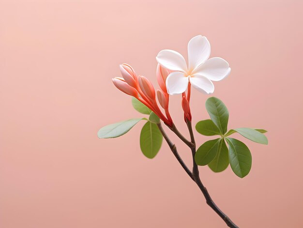 Foto flor de murraya em fundo de estúdio única flor de murnaya imagens de flores bonitas