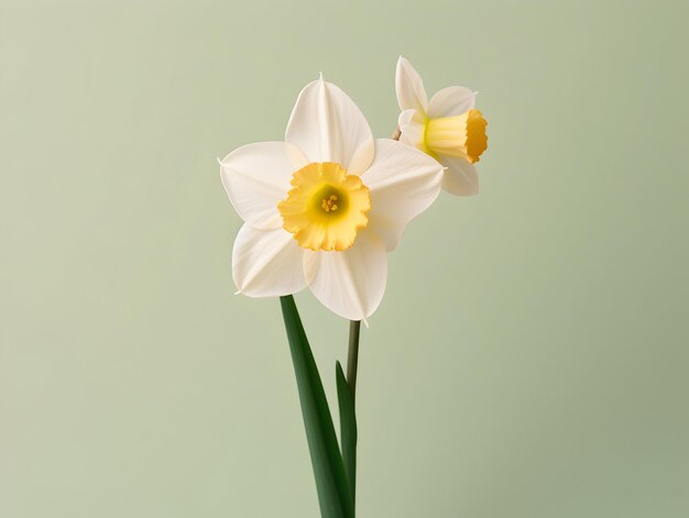 Foto flor de narciso em fundo de estúdio single flor de nar ciso imagens de flores bonitas