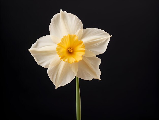 Flor de Narciso em fundo de estúdio single Flor de Nar ciso Imagens de flores bonitas